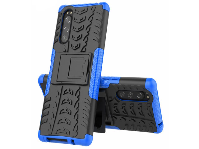 Чехол Yotrix Shockproof case для Sony Xperia 5 (синий, гелевый)