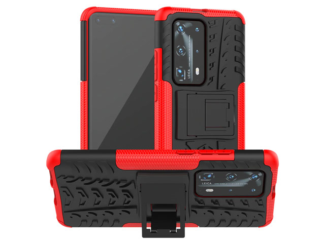 Чехол Yotrix Shockproof case для Huawei P40 pro (красный, гелевый)