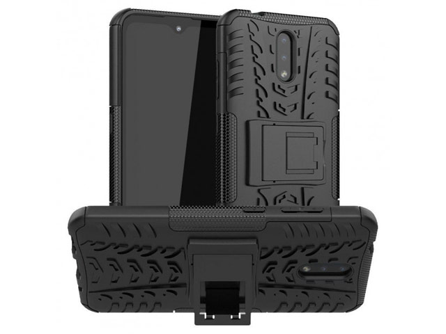 Чехол Yotrix Shockproof case для Nokia 2.3 (черный, гелевый)