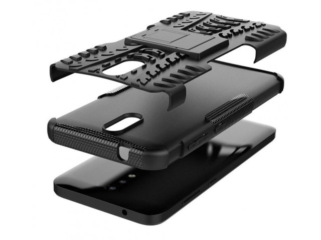 Чехол Yotrix Shockproof case для Nokia 2.3 (черный, гелевый)