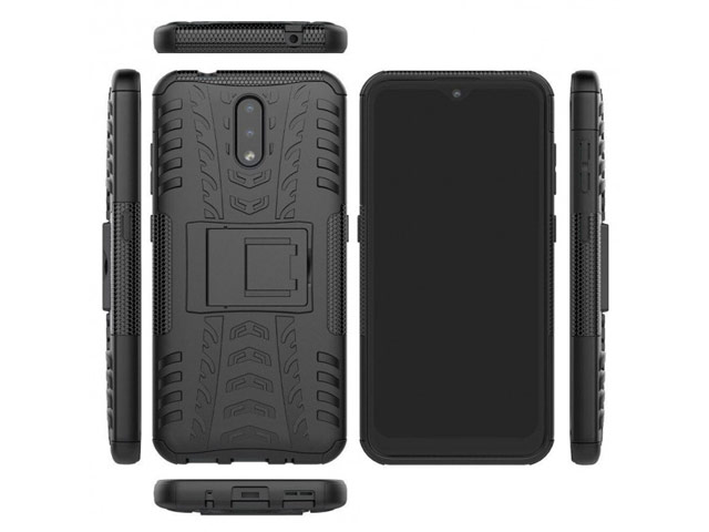 Чехол Yotrix Shockproof case для Nokia 2.3 (черный, гелевый)