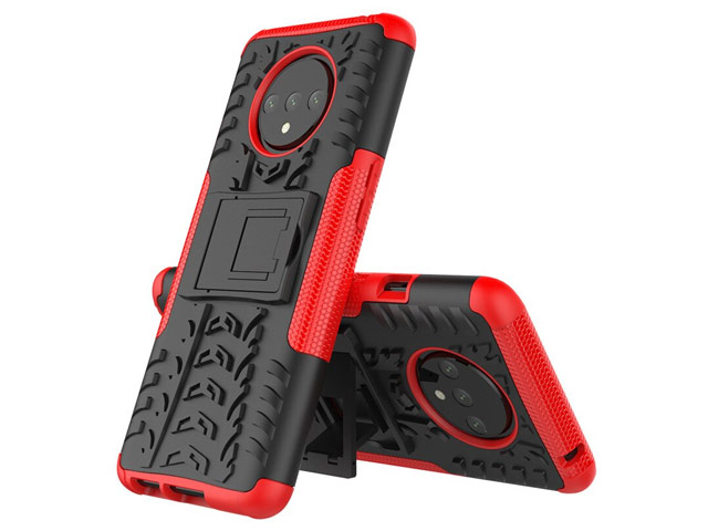 Чехол Yotrix Shockproof case для OnePlus 7T (красный, гелевый)