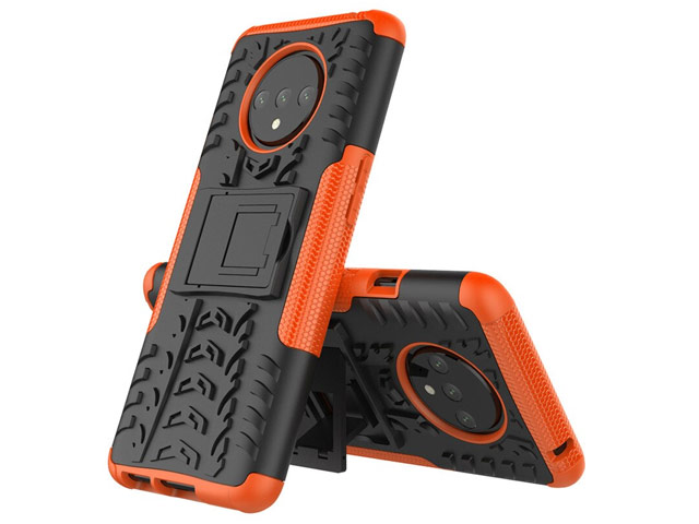 Чехол Yotrix Shockproof case для OnePlus 7T (оранжевый, гелевый)