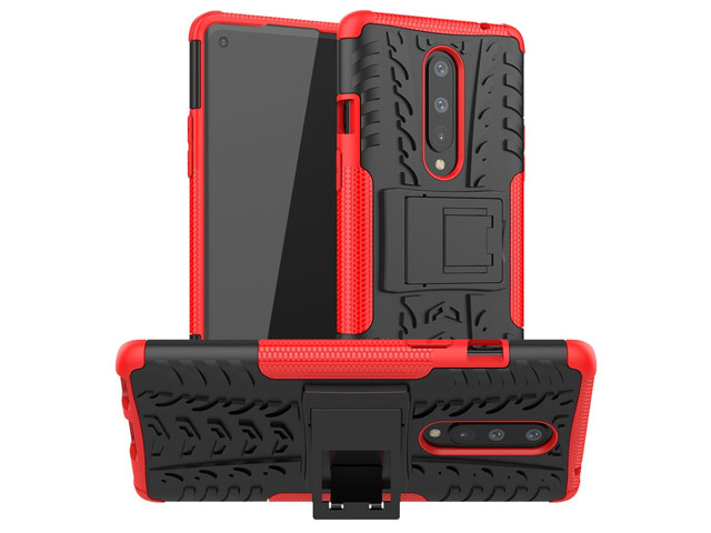 Чехол Yotrix Shockproof case для OnePlus 8 (красный, гелевый)