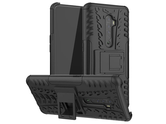 Чехол Yotrix Shockproof case для Oppo Reno 2 (черный, гелевый)