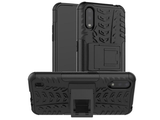 Чехол Yotrix Shockproof case для Samsung Galaxy A01 (черный, гелевый)