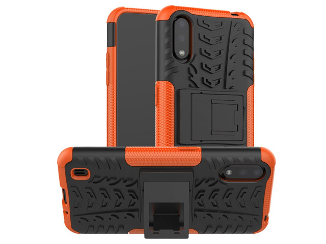 Чехол Yotrix Shockproof case для Samsung Galaxy A01 (оранжевый, гелевый)