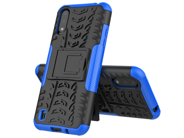 Чехол Yotrix Shockproof case для Samsung Galaxy A01 (синий, гелевый)