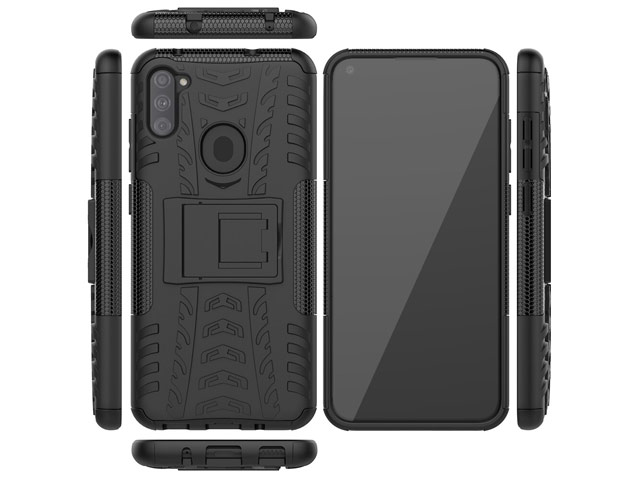 Чехол Yotrix Shockproof case для Samsung Galaxy A11 (черный, гелевый)