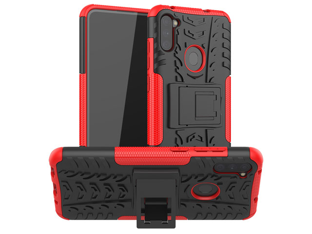 Чехол Yotrix Shockproof case для Samsung Galaxy A11 (красный, гелевый)