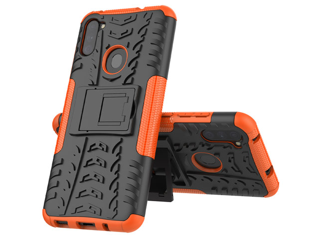 Чехол Yotrix Shockproof case для Samsung Galaxy A11 (оранжевый, гелевый)