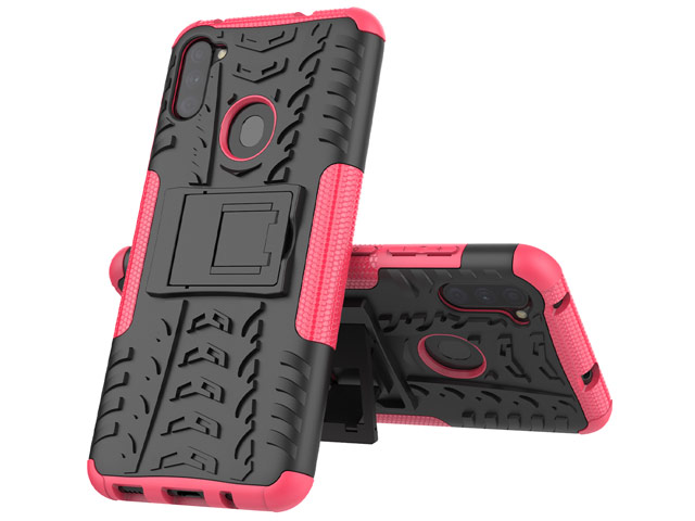 Чехол Yotrix Shockproof case для Samsung Galaxy A11 (розовый, гелевый)