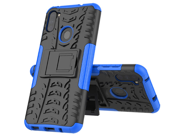 Чехол Yotrix Shockproof case для Samsung Galaxy A11 (синий, гелевый)