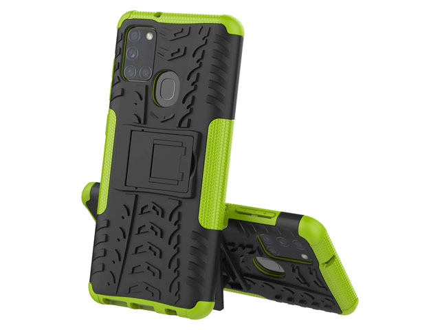 Чехол Yotrix Shockproof case для Samsung Galaxy A21s (зеленый, гелевый)