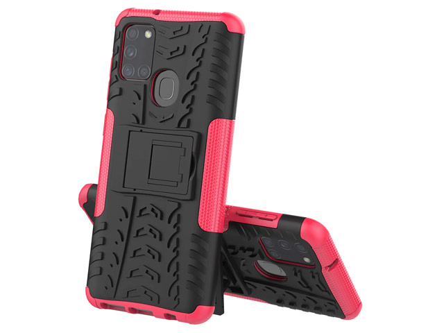 Чехол Yotrix Shockproof case для Samsung Galaxy A21s (розовый, гелевый)