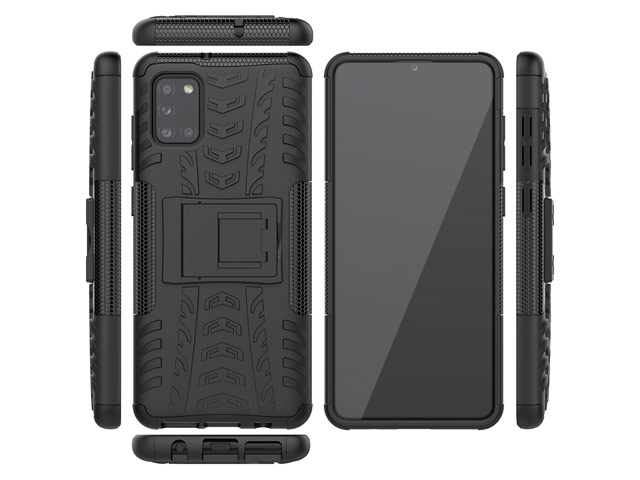 Чехол Yotrix Shockproof case для Samsung Galaxy A31 (черный, гелевый)