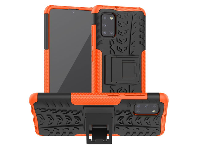 Чехол Yotrix Shockproof case для Samsung Galaxy A31 (оранжевый, гелевый)