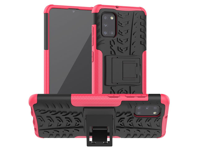 Чехол Yotrix Shockproof case для Samsung Galaxy A31 (розовый, гелевый)