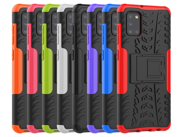 Чехол Yotrix Shockproof case для Samsung Galaxy A31 (фиолетовый, гелевый)