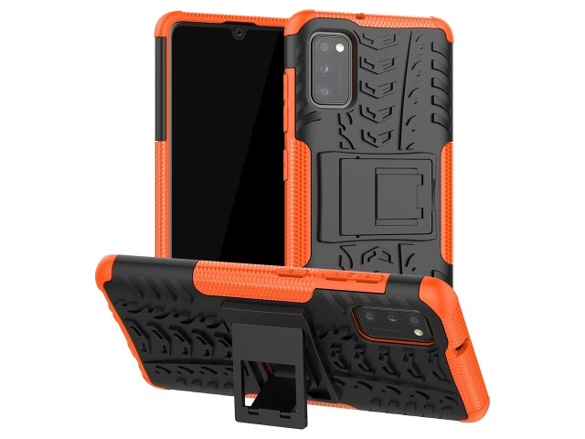 Чехол Yotrix Shockproof case для Samsung Galaxy A41 (оранжевый, гелевый)