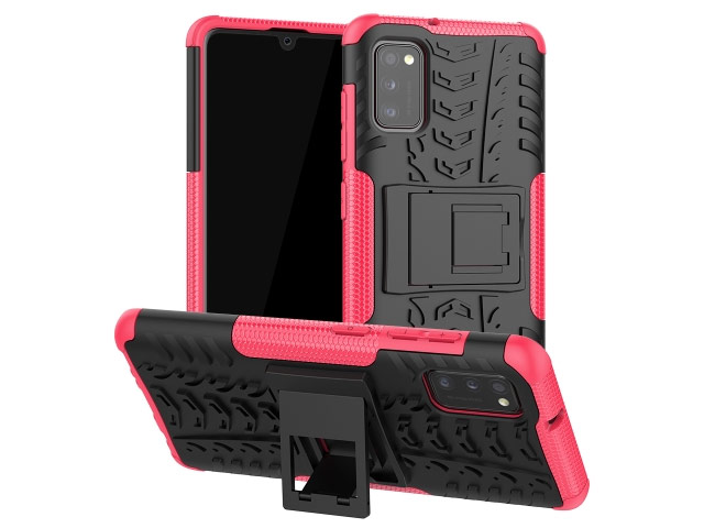 Чехол Yotrix Shockproof case для Samsung Galaxy A41 (розовый, гелевый)