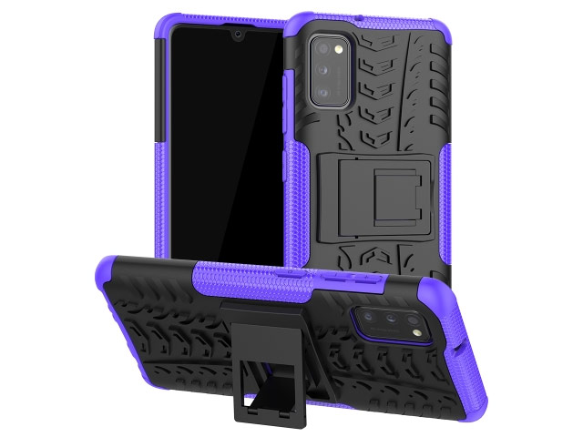 Чехол Yotrix Shockproof case для Samsung Galaxy A41 (фиолетовый, гелевый)