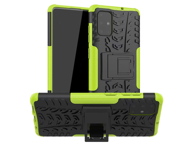 Чехол Yotrix Shockproof case для Samsung Galaxy A51 (зеленый, гелевый)