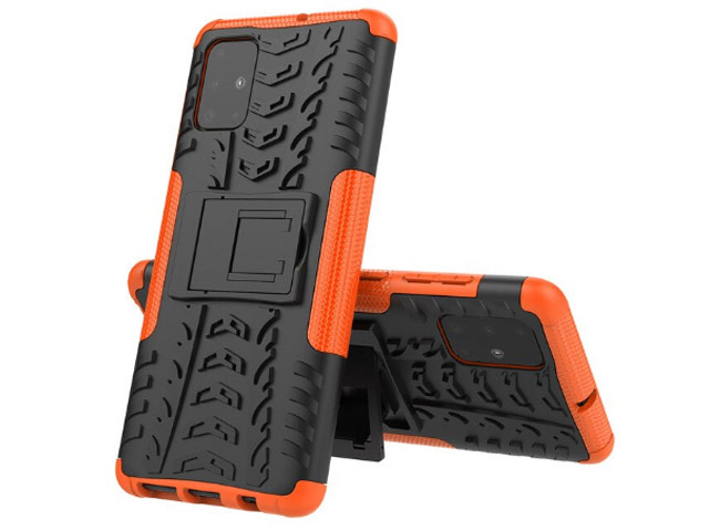 Чехол Yotrix Shockproof case для Samsung Galaxy A51 (оранжевый, гелевый)