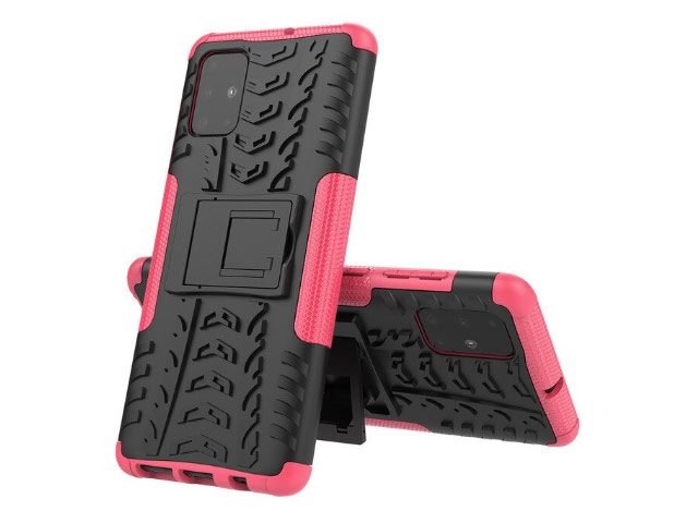 Чехол Yotrix Shockproof case для Samsung Galaxy A51 (розовый, гелевый)