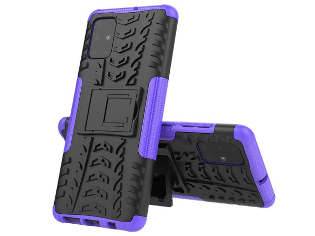 Чехол Yotrix Shockproof case для Samsung Galaxy A51 (фиолетовый, гелевый)