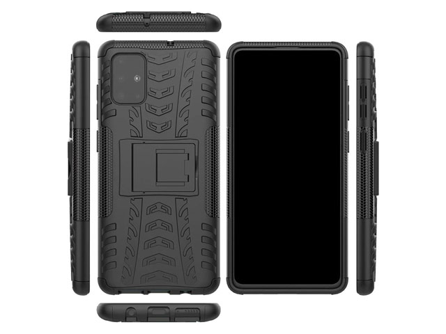 Чехол Yotrix Shockproof case для Samsung Galaxy A71 (черный, гелевый)