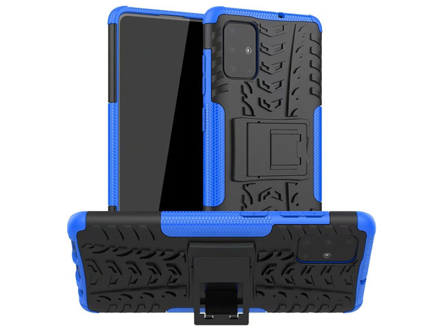 Чехол Yotrix Shockproof case для Samsung Galaxy A71 (синий, гелевый)