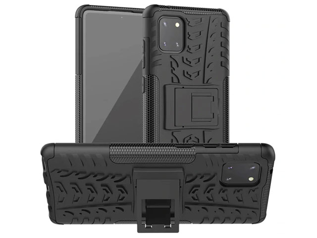 Чехол Yotrix Shockproof case для Samsung Galaxy Note 10 lite (черный, гелевый)