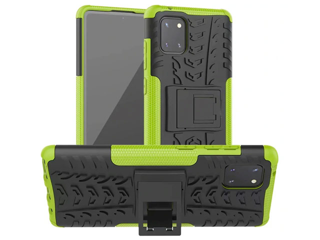Чехол Yotrix Shockproof case для Samsung Galaxy Note 10 lite (зеленый, гелевый)