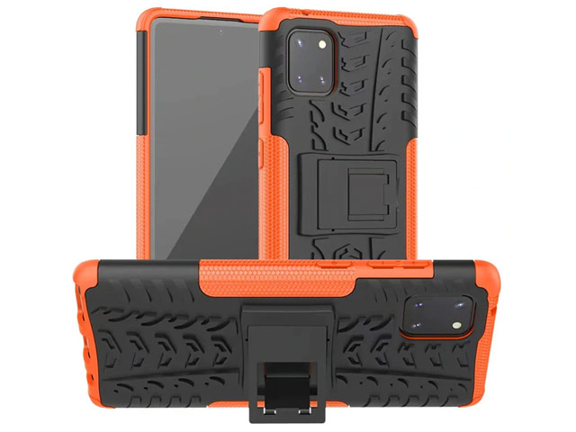Чехол Yotrix Shockproof case для Samsung Galaxy Note 10 lite (оранжевый, гелевый)