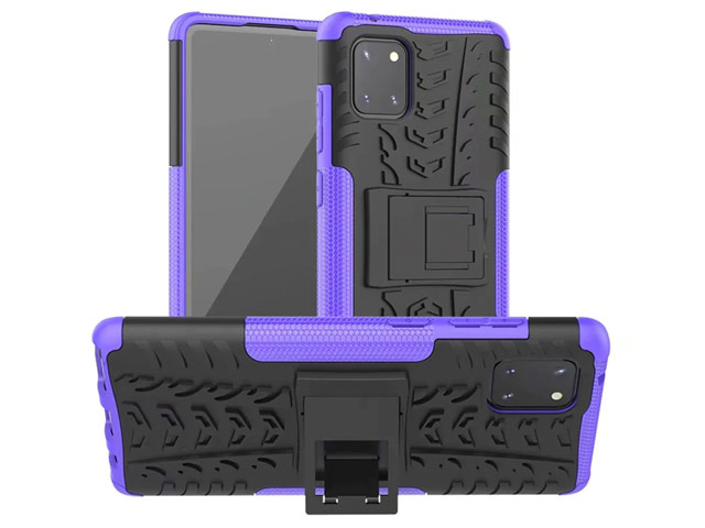 Чехол Yotrix Shockproof case для Samsung Galaxy Note 10 lite (фиолетовый, гелевый)
