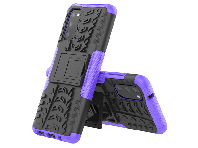 Чехол Yotrix Shockproof case для Samsung Galaxy S20 (фиолетовый, гелевый)