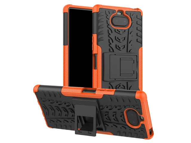 Чехол Yotrix Shockproof case для Sony Xperia 8 (оранжевый, гелевый)