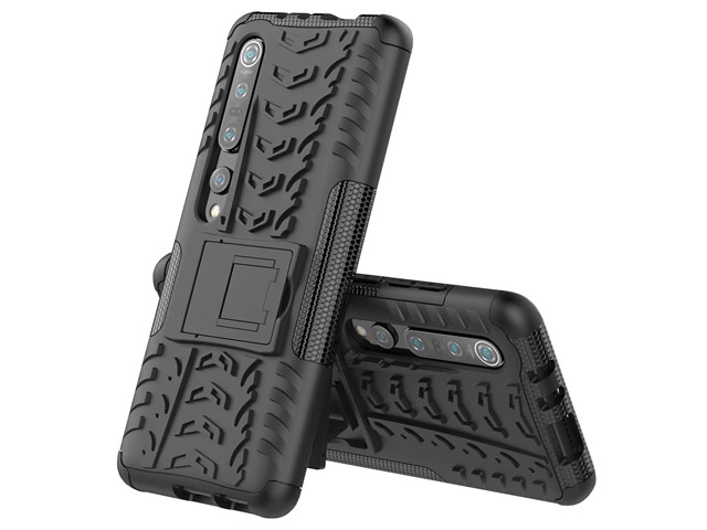 Чехол Yotrix Shockproof case для Xiaomi Mi 10 (черный, гелевый)