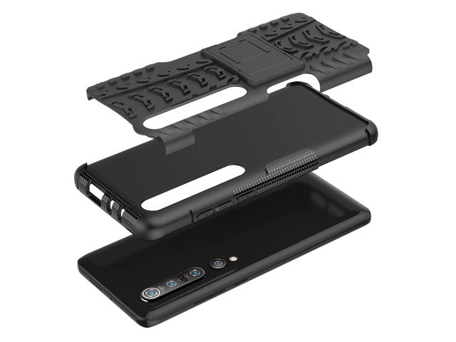 Чехол Yotrix Shockproof case для Xiaomi Mi 10 (черный, гелевый)