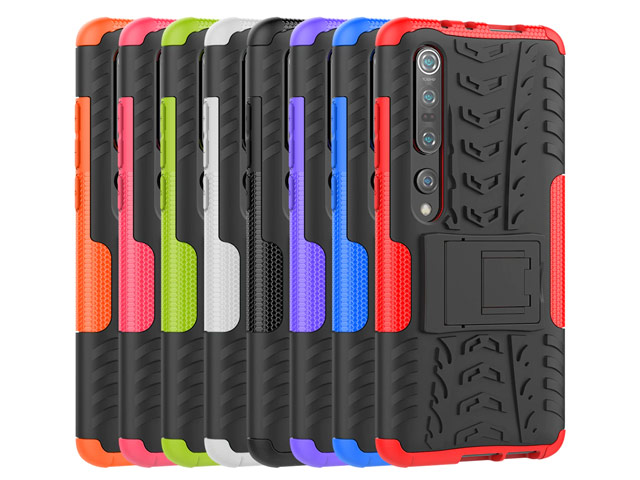 Чехол Yotrix Shockproof case для Xiaomi Mi 10 (фиолетовый, гелевый)