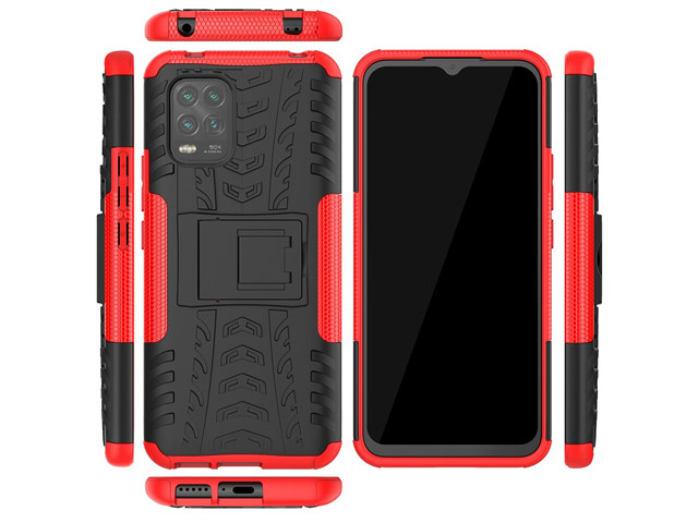 Чехол Yotrix Shockproof case для Xiaomi Mi 10 lite (красный, гелевый)