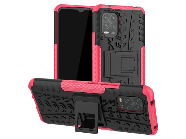 Чехол Yotrix Shockproof case для Xiaomi Mi 10 lite (розовый, гелевый)