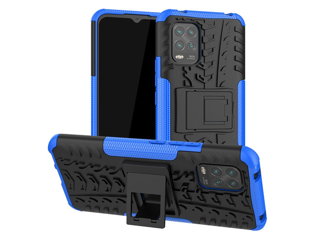 Чехол Yotrix Shockproof case для Xiaomi Mi 10 lite (синий, гелевый)