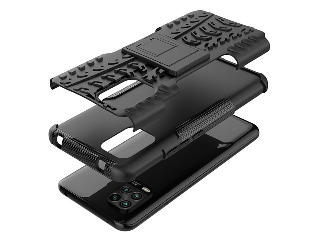 Чехол Yotrix Shockproof case для Xiaomi Mi 10 lite (фиолетовый, гелевый)