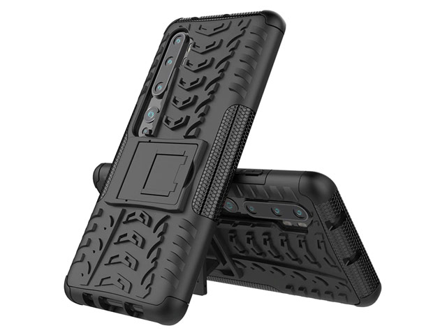 Чехол Yotrix Shockproof case для Xiaomi Mi Note 10 (черный, гелевый)