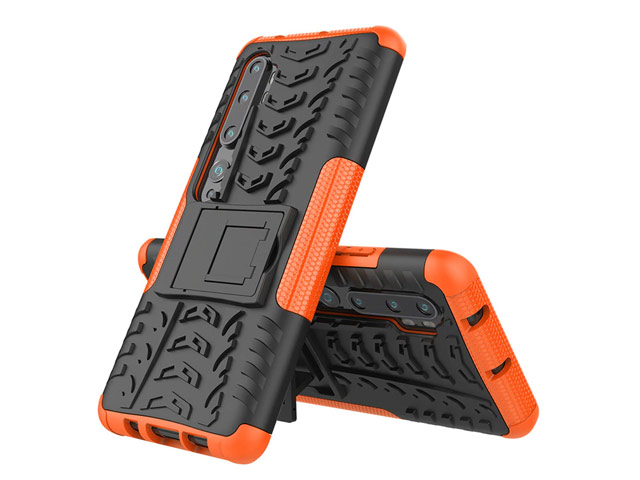 Чехол Yotrix Shockproof case для Xiaomi Mi Note 10 (оранжевый, гелевый)