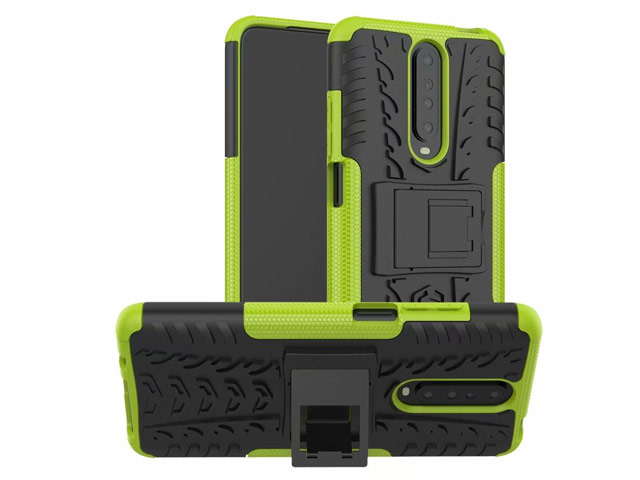 Чехол Yotrix Shockproof case для Xiaomi Poco X2 (зеленый, гелевый)