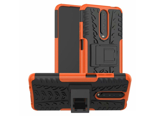 Чехол Yotrix Shockproof case для Xiaomi Poco X2 (оранжевый, гелевый)
