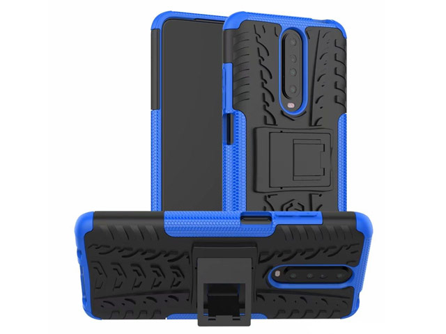 Чехол Yotrix Shockproof case для Xiaomi Poco X2 (синий, гелевый)